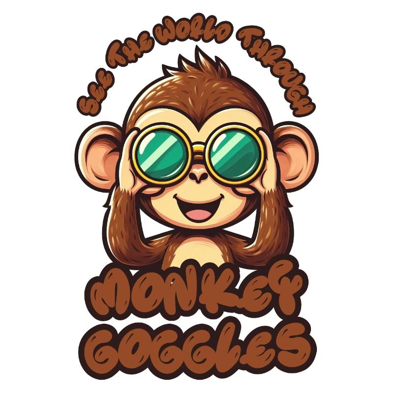 Cute Monkey: See the world through monkey goggles!