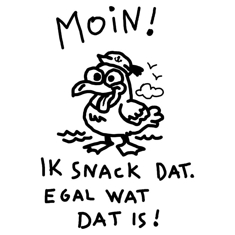 Moin Dämliche Möwe Witzig Kinder Motiv 