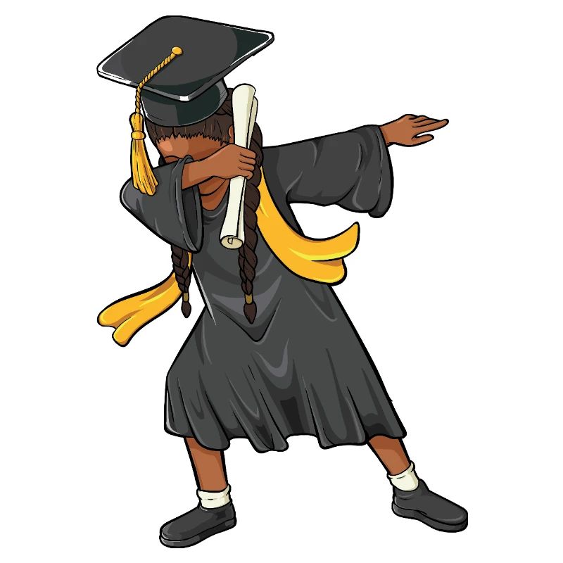 Afro Dabbing Mädchen Abschlussklasse 2026 Schwarzes Mädchen