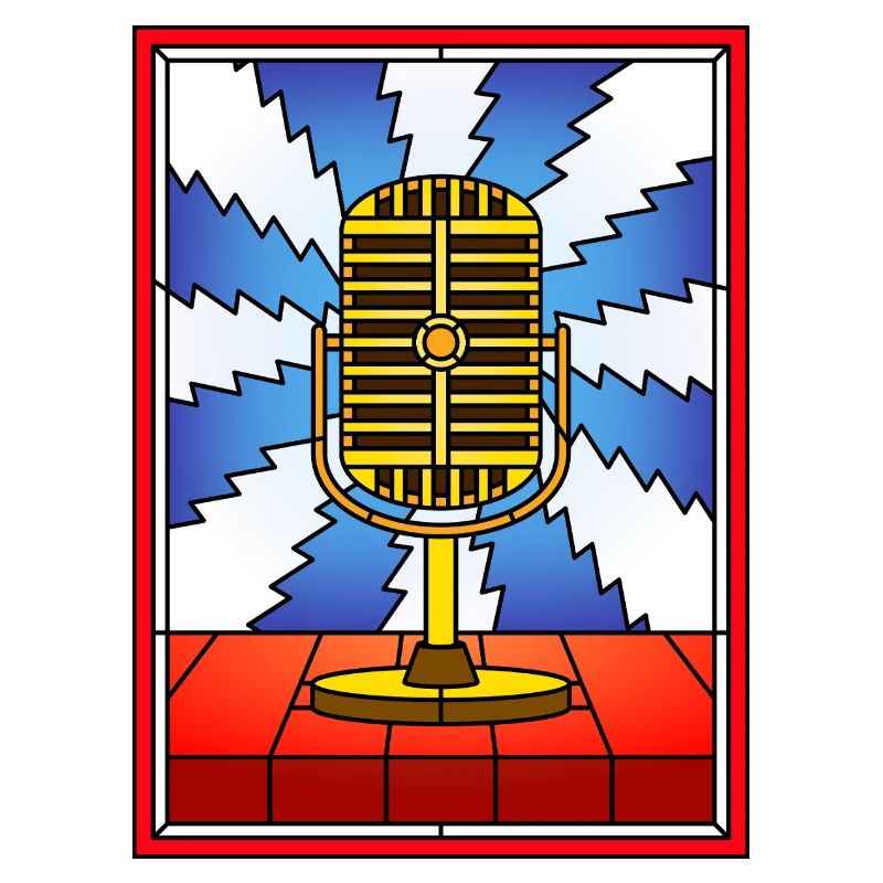 Conception rétro de vitrail micro