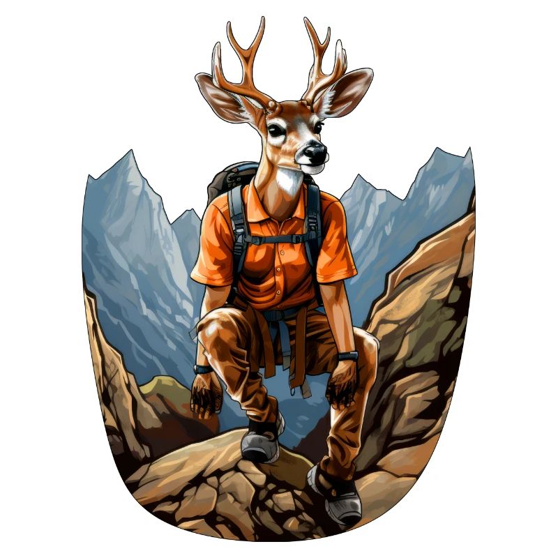 Hirsch Bergsteiger / Wandern Hirsche