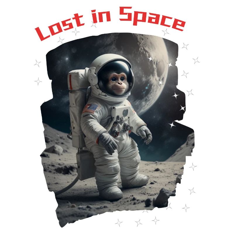Perdu dans l’espace - Monkey en tant qu’astronaute
