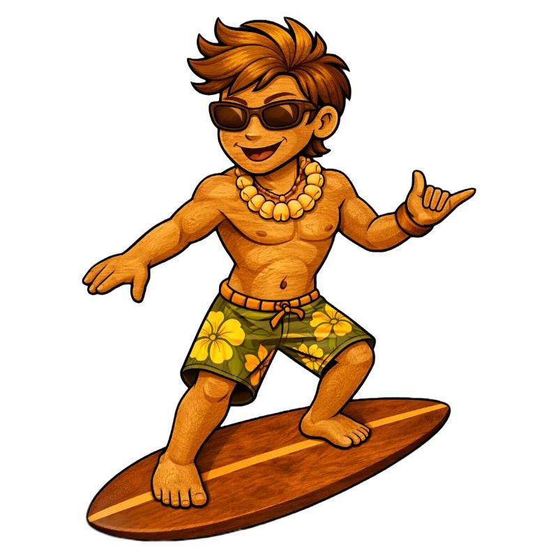 Surfer style hawaïen