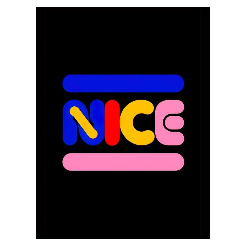 Joli mot néon multicolore