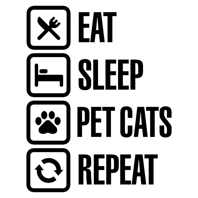 Eat Sleep Pet cats Repeat