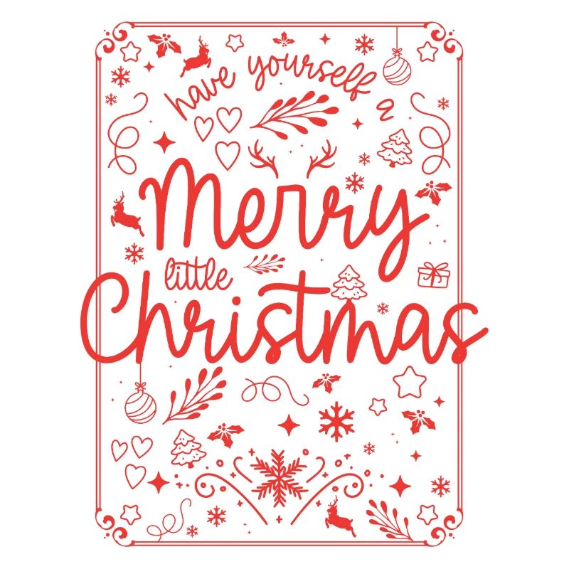 Merry Christmas Red Script