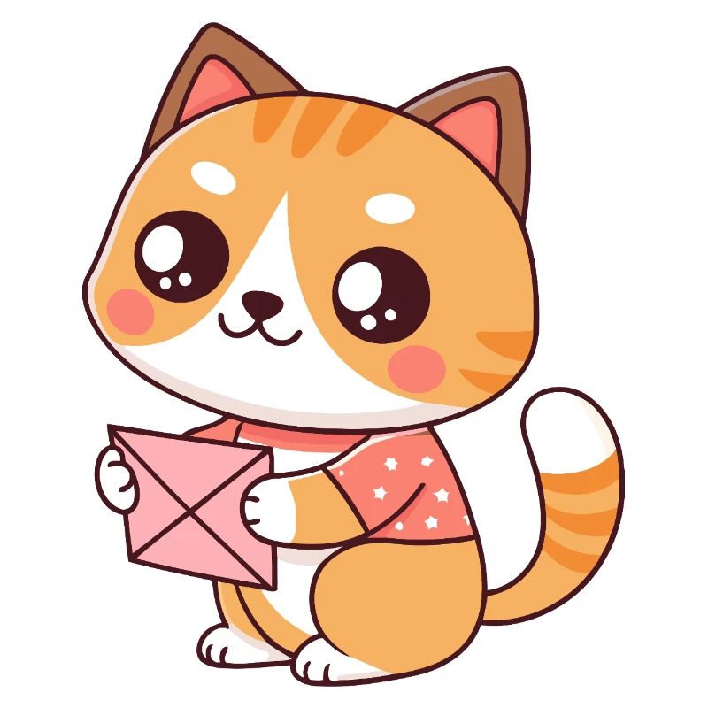 Kawaii-Katzenbriefhalter