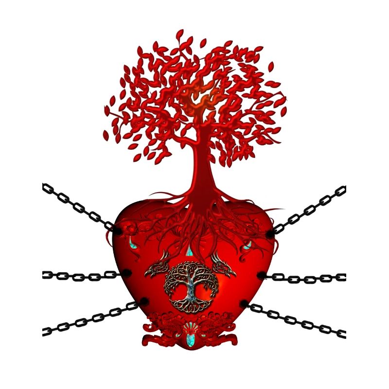 Stunning heart with Celtic tree