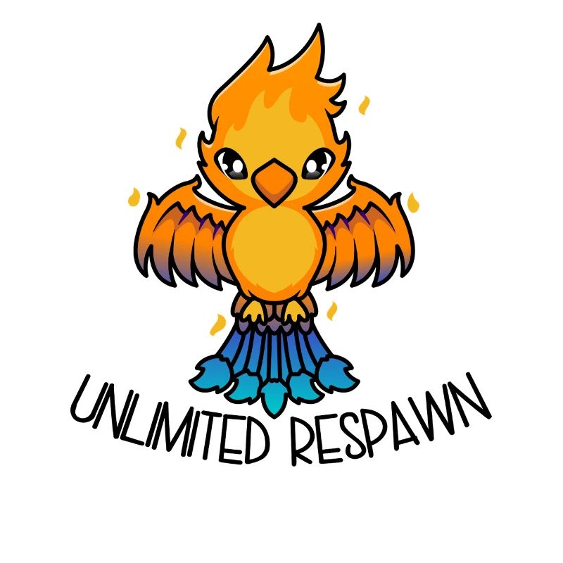 Réapparition illimitée – Dessin animé du Phénix mignon