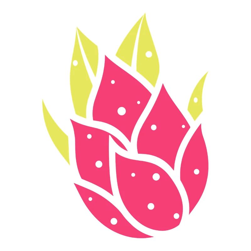 Illustration eines lebendigen Drachenfruchtfarns