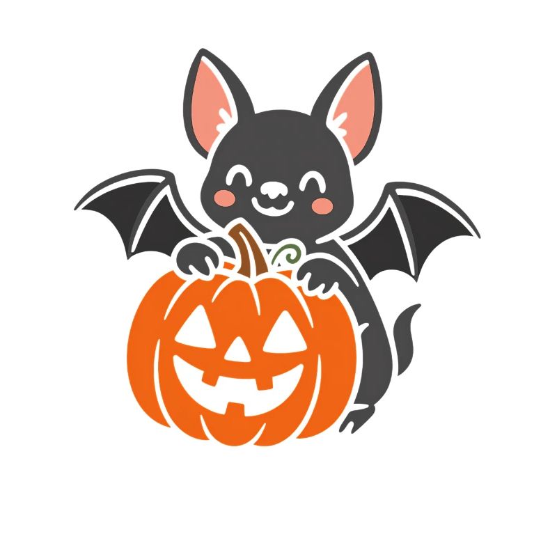 Cute Halloween snack mouse with pumpkin