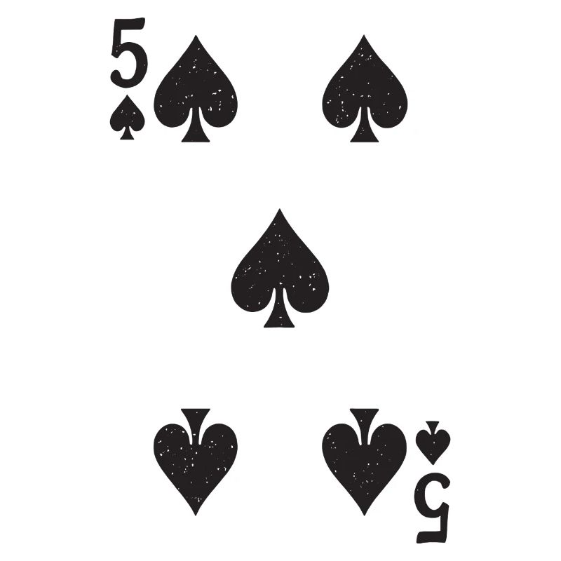 Playing Cards Silhouettes Pattern 5 Spades