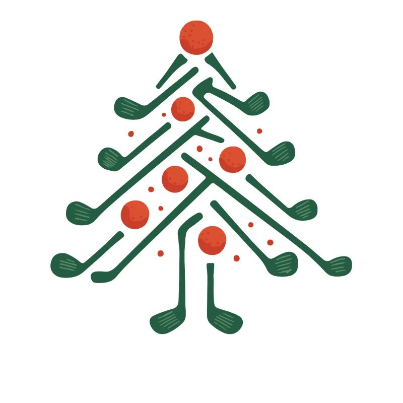 Christmas Golf Tree Golfing Holiday Fun