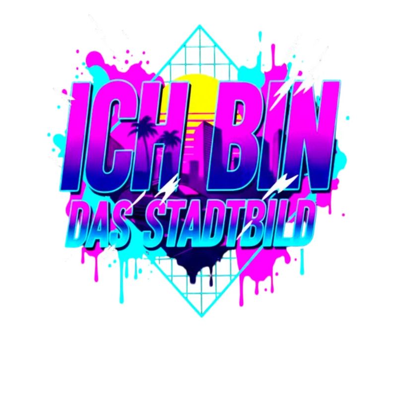 Ich Bin das Stadtbild - 80er Retro Synthwave Neon