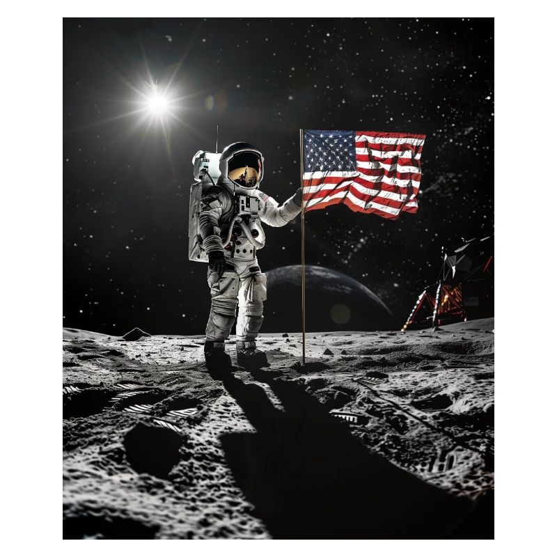 Astronaut on moon