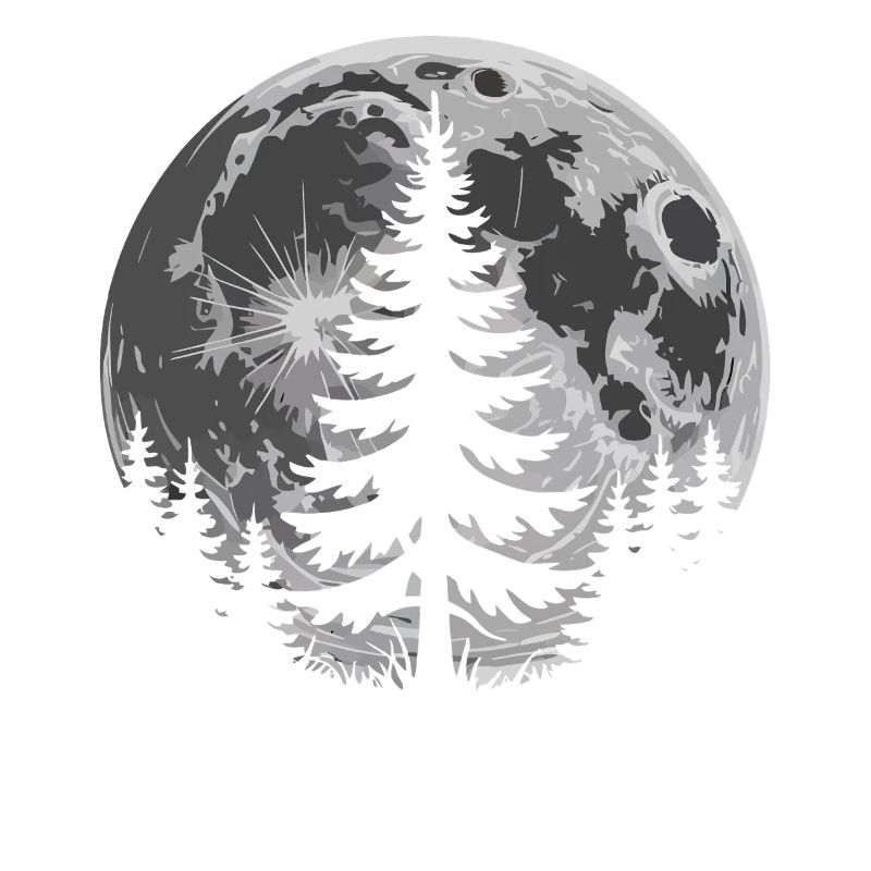 Moon Forest Silhouette