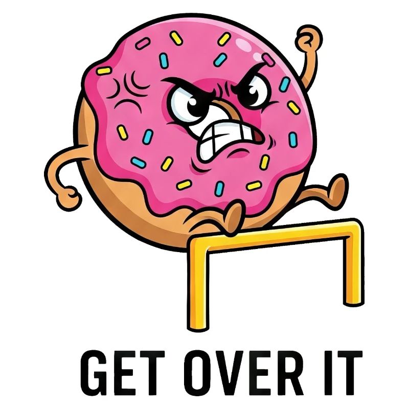 Cute Donuts Runner Hurdles Sport Fun