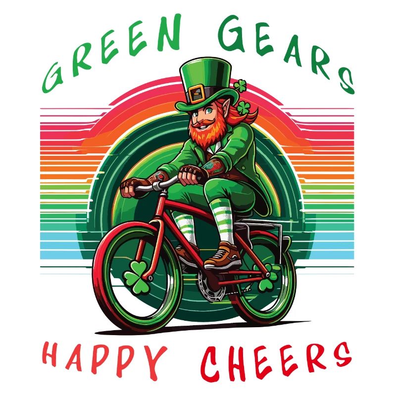 Leprechaun Radfahren St. Patrick's Day Design