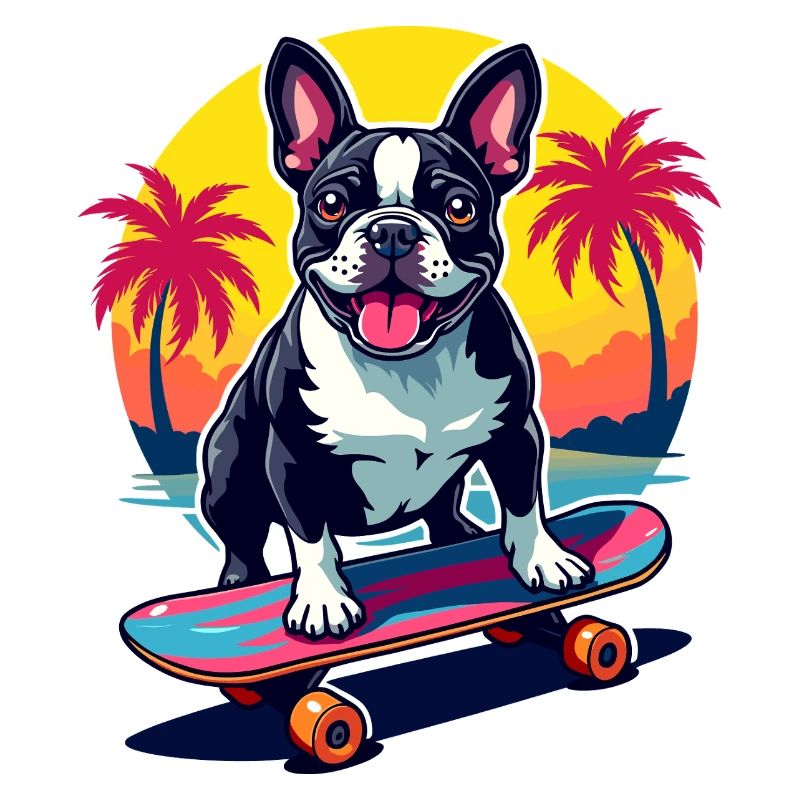 Bouledogue patineur