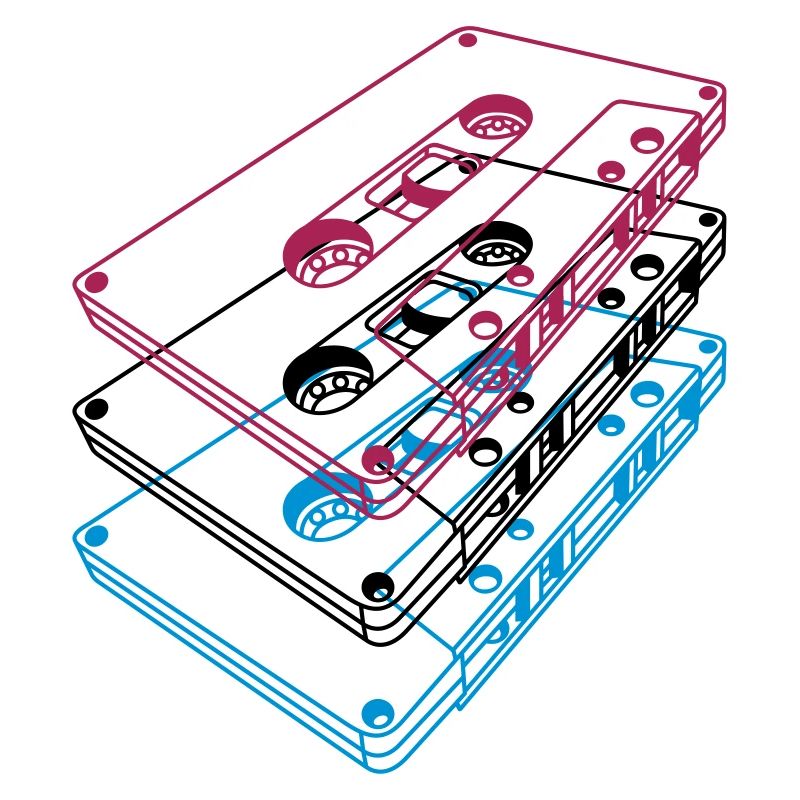 Cassette 3D – Mixtape rétro Perspective vintage