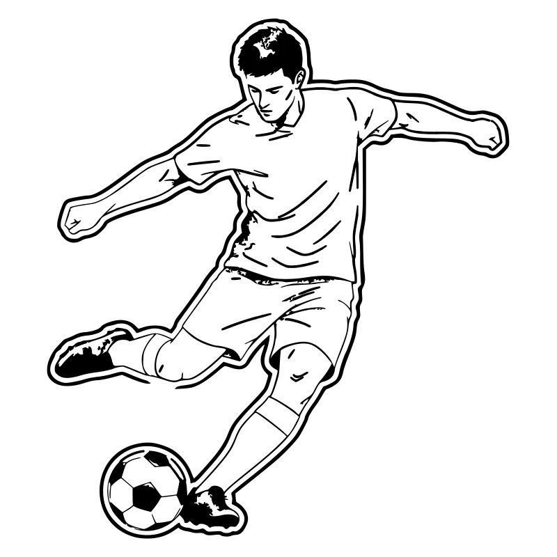 Fußball Spieler Schuss Torjäger Vektor