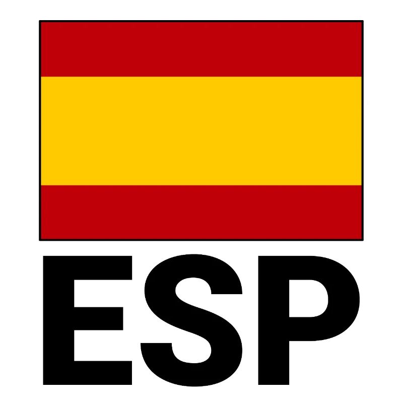 Drapeau sportif espagnol avec abréviation ESP