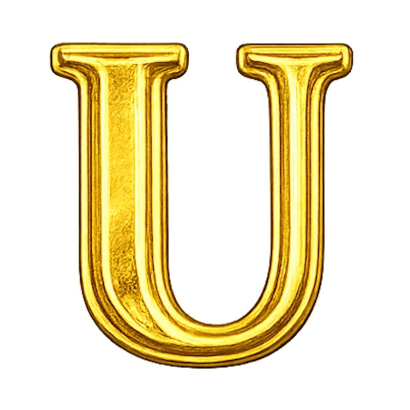 Goldenes U Monogramm