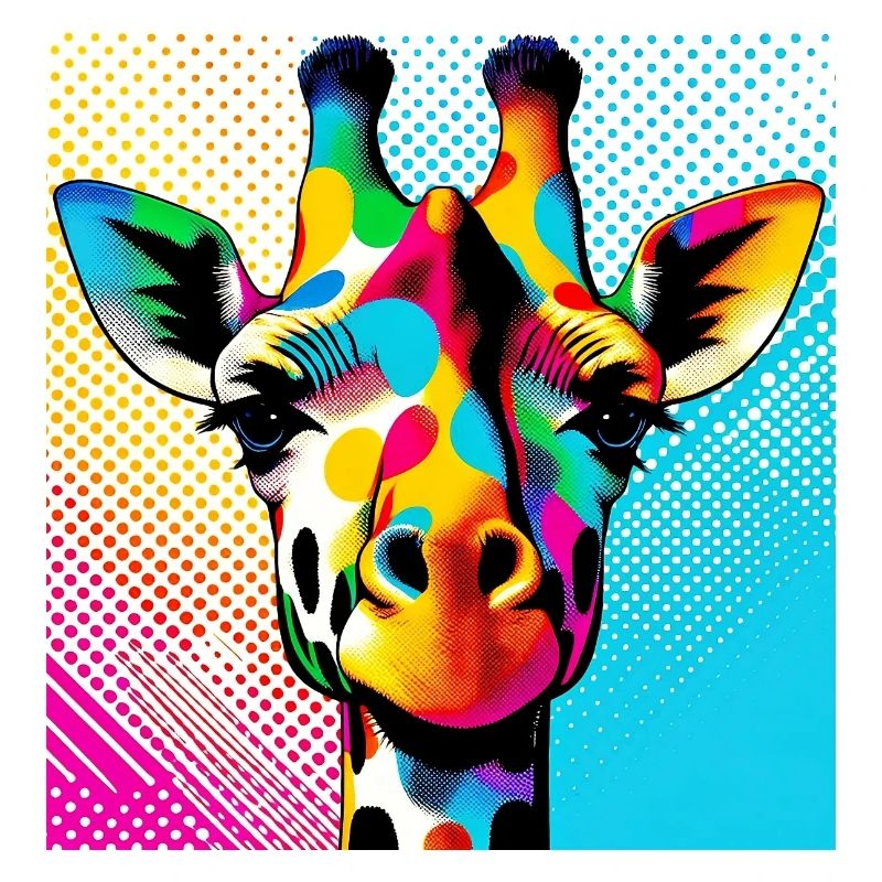 Giraffe Pop Art