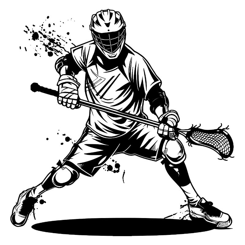 Lacrosse Player Drawing