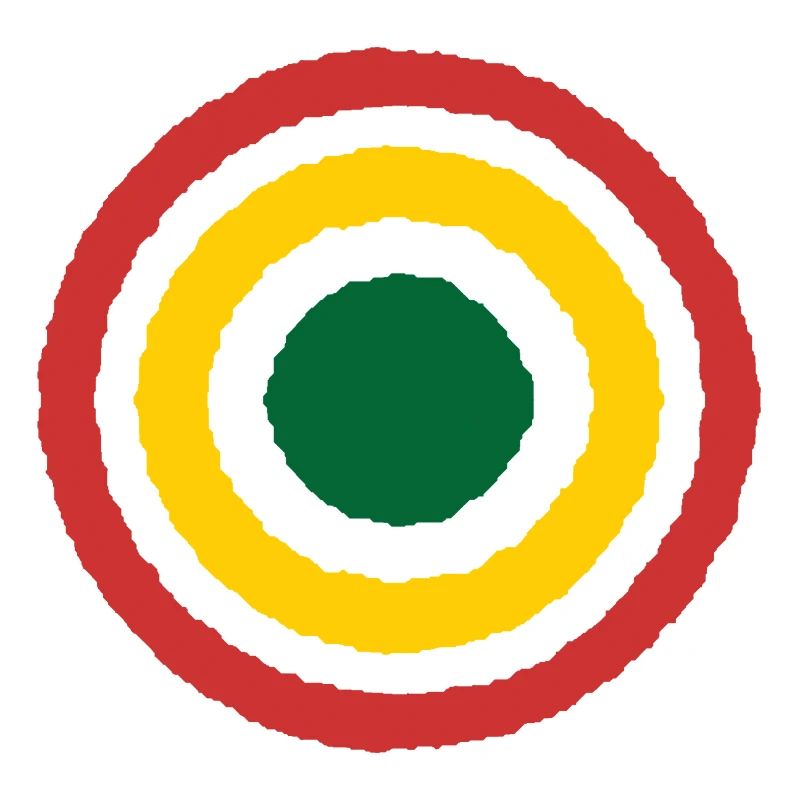 Abstract Concentric Reggae Circle Design