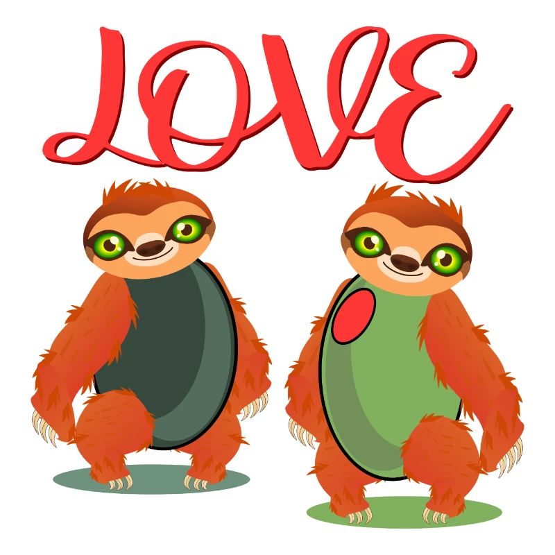 LOVE SLOTH OLIVES COSTUMES FOR COUPLES