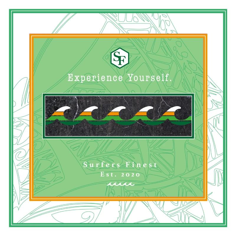 Logo de vagues de conception de surf