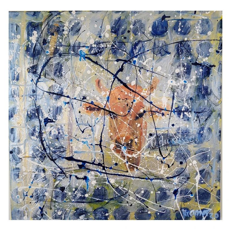 Portrait abstrait d’animal avec vache