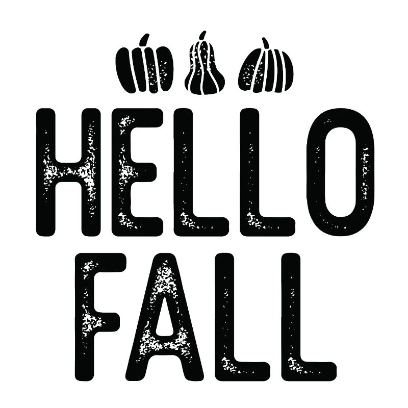 Spring Text and Pumpkins in Minimalist Style
