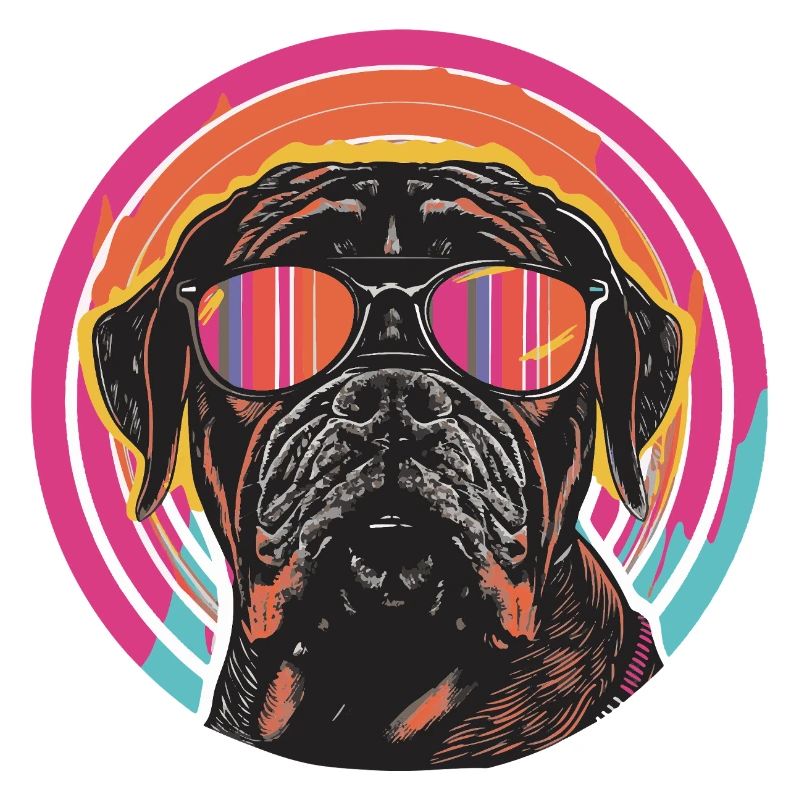 Schicker Hund mit Sonnenbrille
