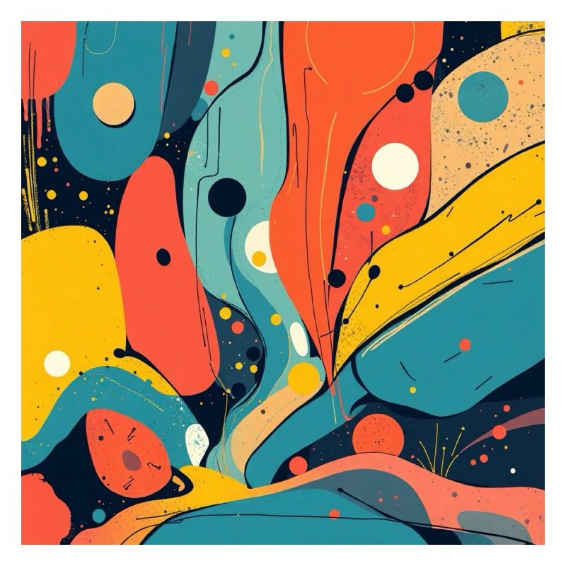 Explosion de couleurs abstraites dans des tons chauds