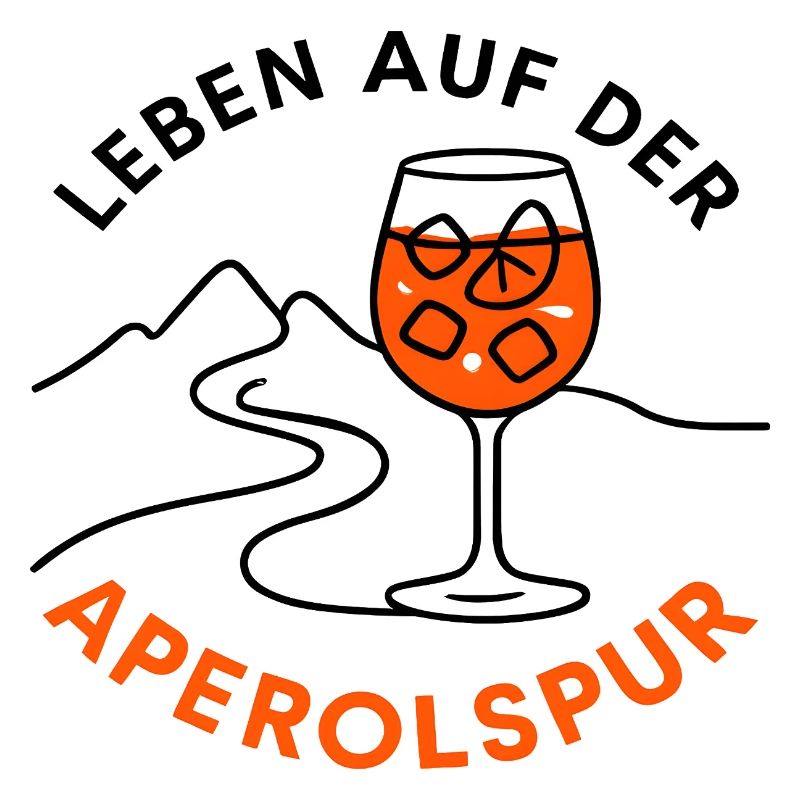 Leben auf der Aperolspur Spritz Humor Geschenkidee