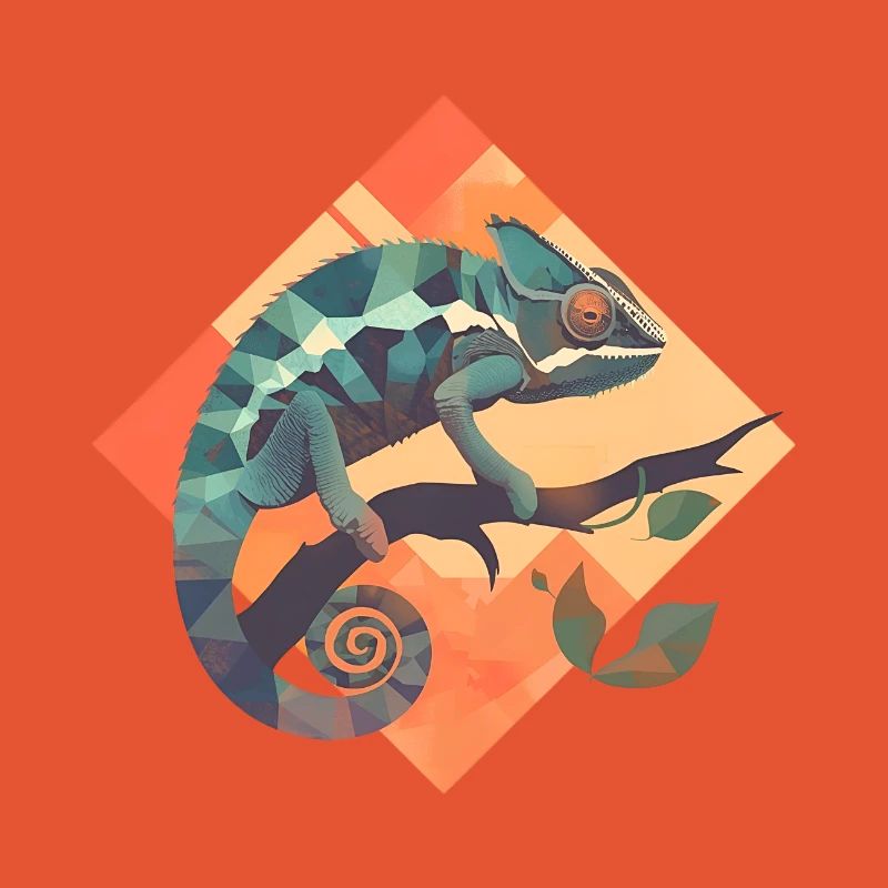 Geometric chameleon on a branch