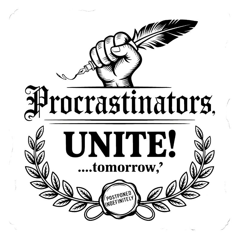 Procrastinators Unite ...Tomorrow - Funny Procrast