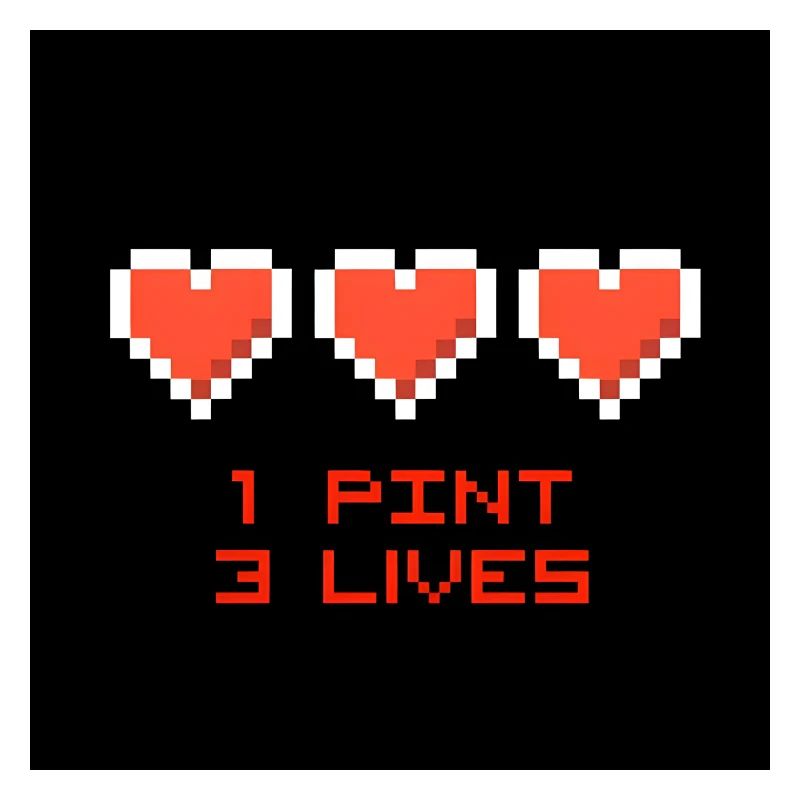 Pixel Hearts 1 pint 3 vies
