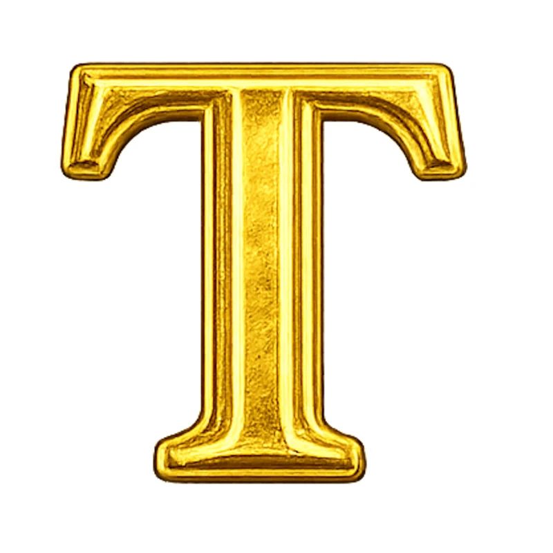 Motif en T doré avec éclat