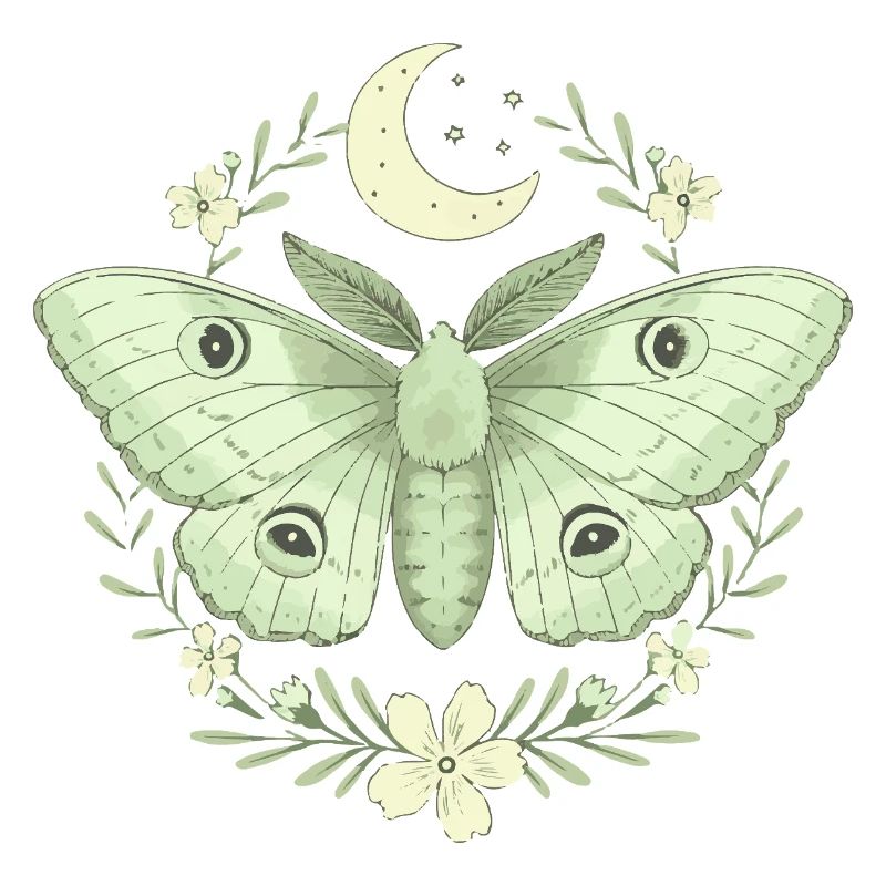 Whimsical Moth Illustration