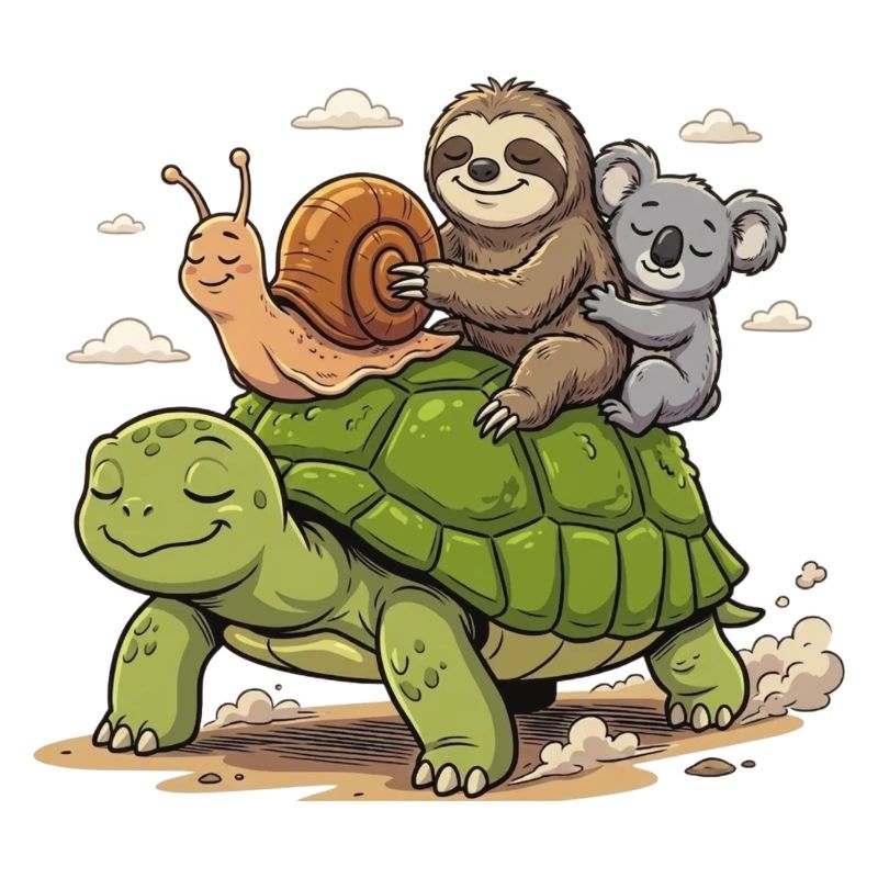 Turtle Snail Sloth Koala Anti-Stress