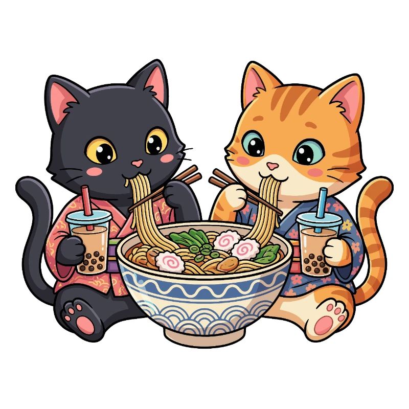 Cats Ramen Bubble Tea