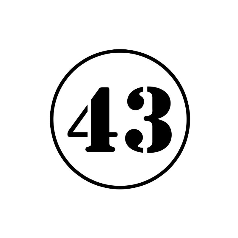NUMMER 43 Dreiundvierzig Geburtstag Geschenk
