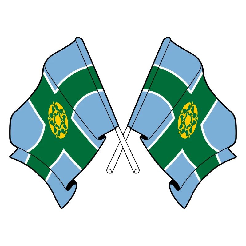 Drapeaux du Derbyshire croisés