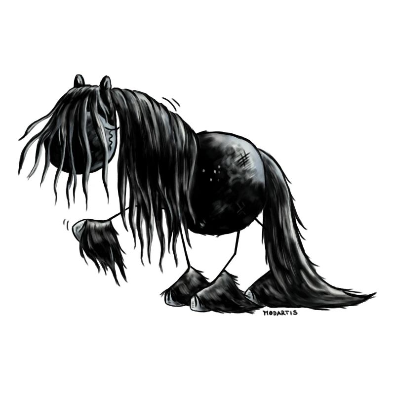 Frison cheval dessin animé
