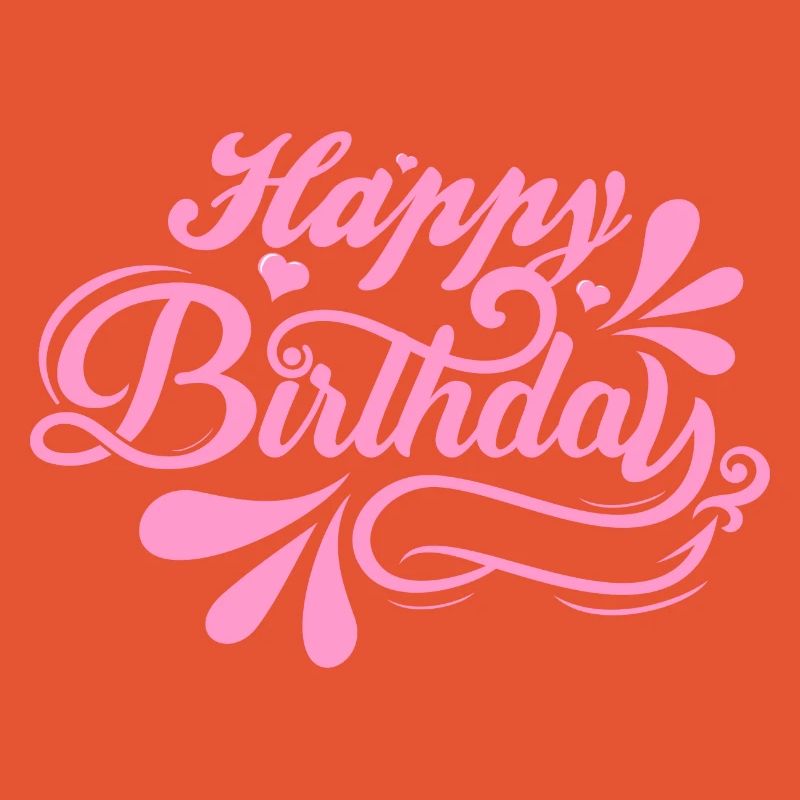 Birthday Bliss in Pink Script