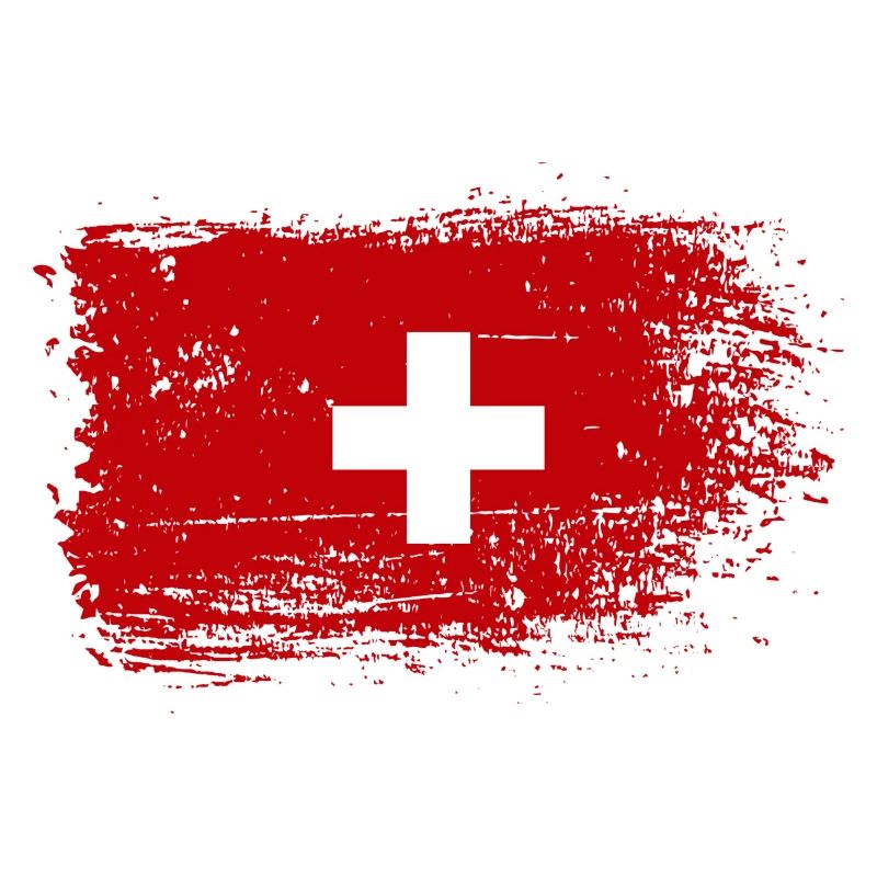 Distressed Schweizer Flagge Emblem