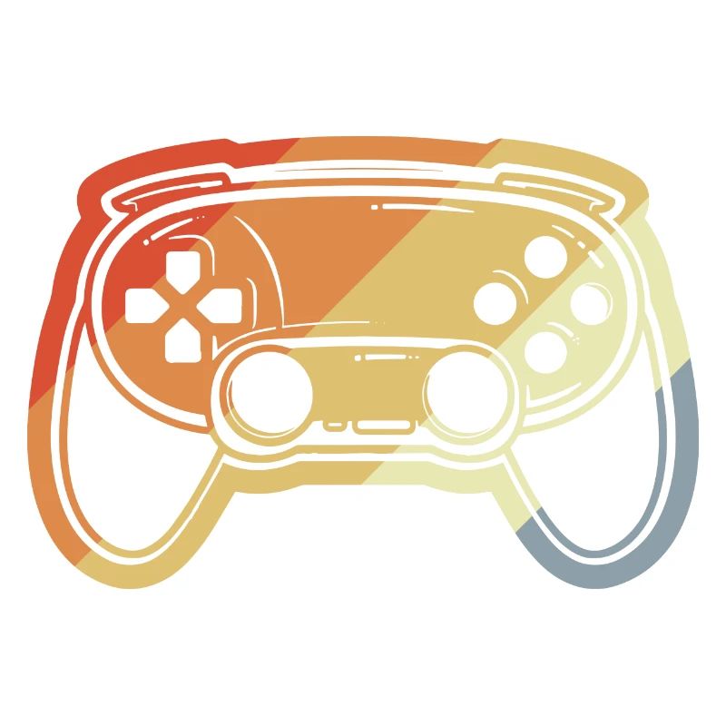 Vintage Game Controller Drawing